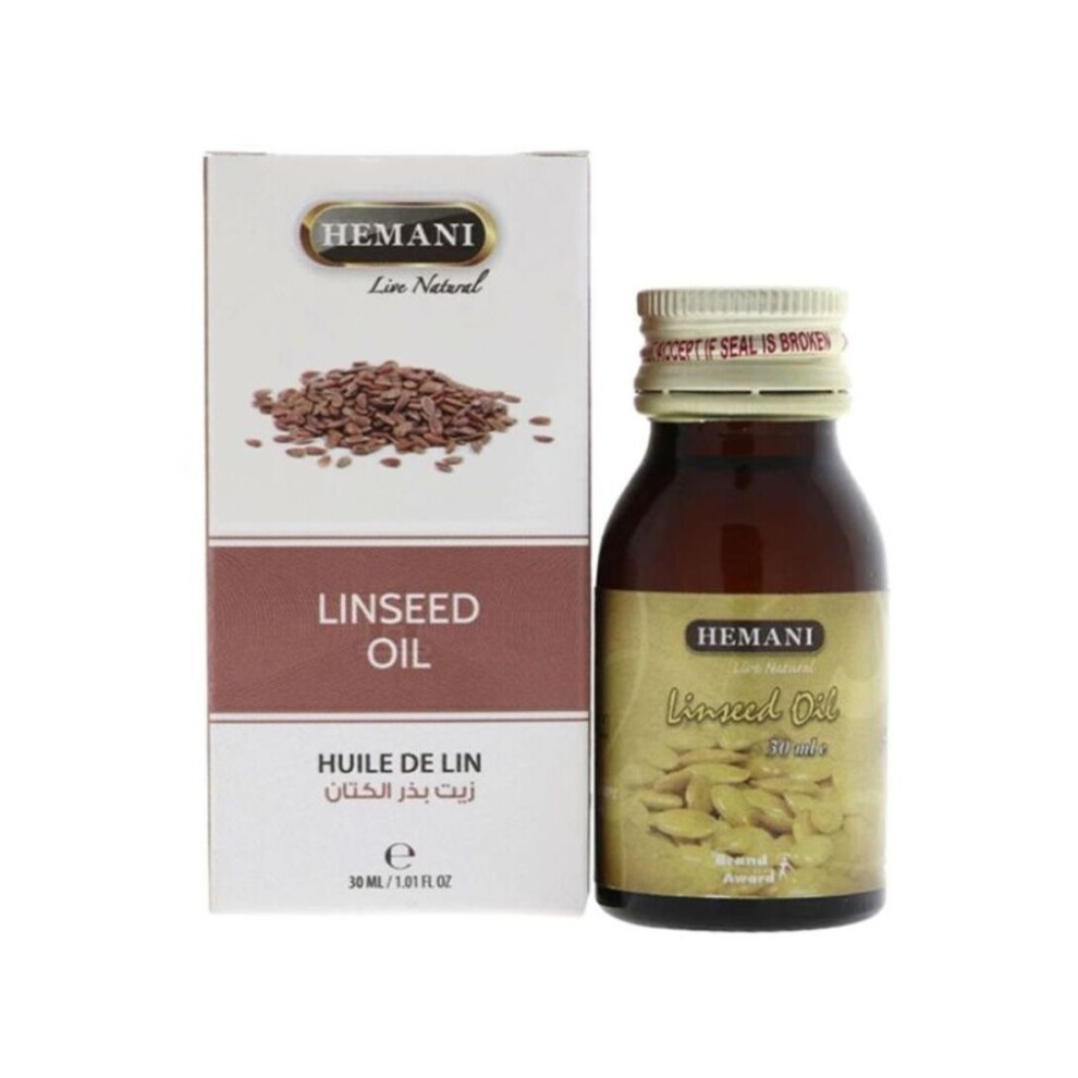 Hemani Linseed Oil 30Ml - Essential Oil & Multipurpose Oil For Men & Women (Pack Of 2)