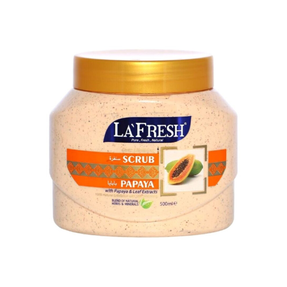 La Fresh Papaya Scrub 500ml - Designed to Exfoliate and Rejuvenate the Skin