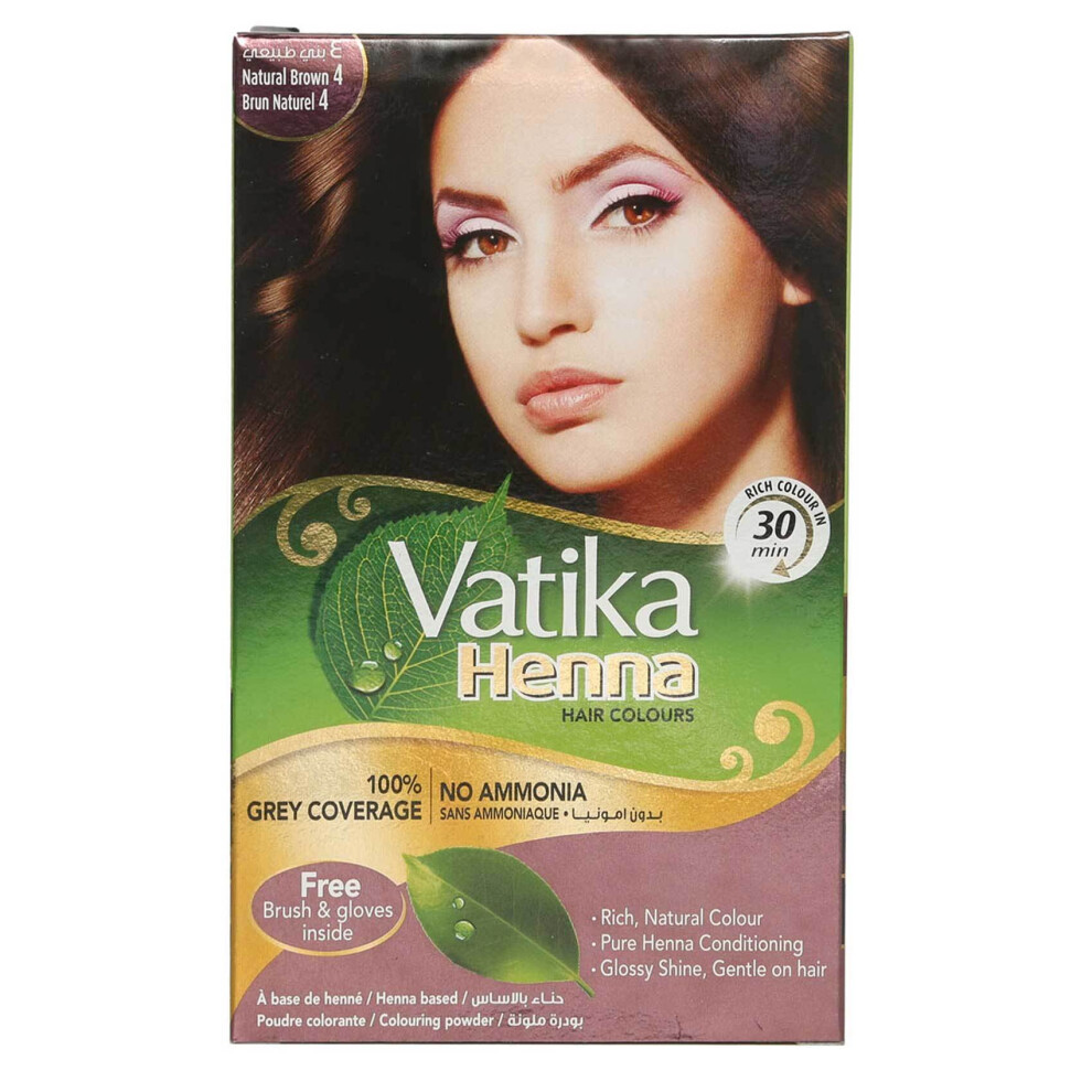 Vatika Dabur Henna Hair Color - Henna Hair Dye, Henna Hair Color And Conditioner, Zero Ammonia Henna For Strong And Shiny Hair, - 10G