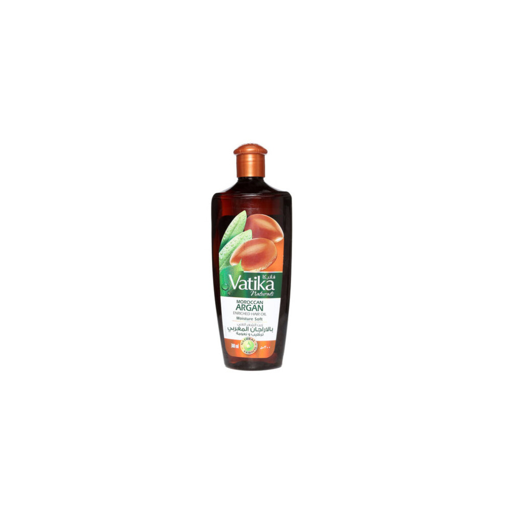 Vatika Dabur Naturals Moroccan Argan Hair Oil With 7 Ayurvedic Herbs, Repairs Damage, Provides Strong And Shiny Hair,300-Ml