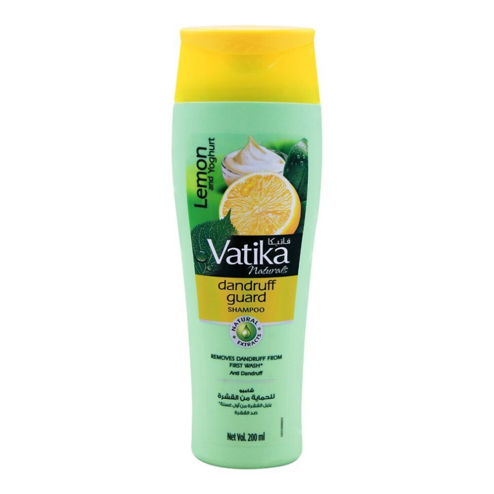 Vatika Dabur Lemon And Yoghurt Dandruff Guard Shampoo, For All Type Of Hairs 200Ml