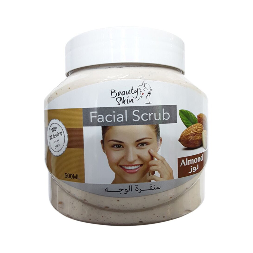 Beauty Skin Almond Skin Moisturizing Facial Scrub - Exfoliating And Hydrating Scrub With Almond Extracts - 500Ml