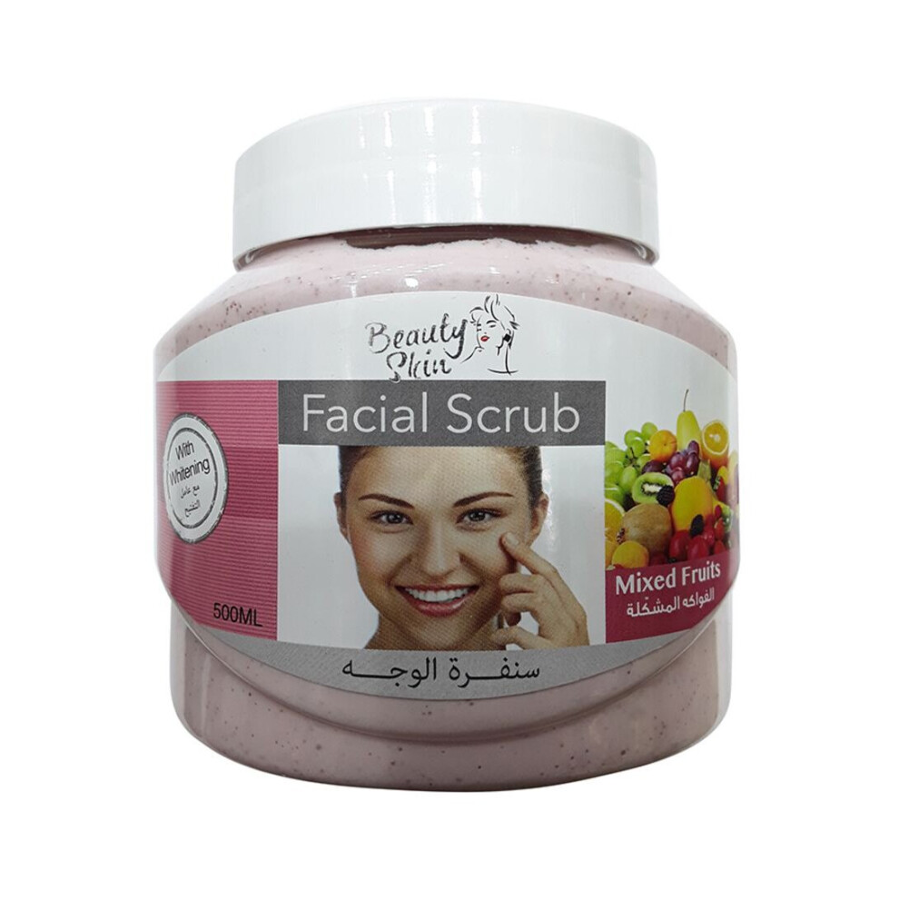 Beauty Skin Mixed Fruits Face & Body Scrub 500Ml | Refreshing Exfoliating Scrub With Fruit Extracts | Hydrating Skin Care For Smooth, Radiant Skin