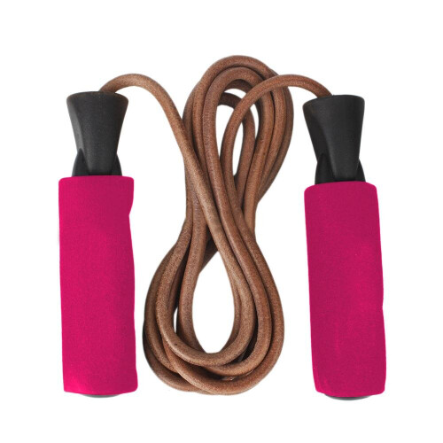 Leather Skipping Jump Rope - Pink 1