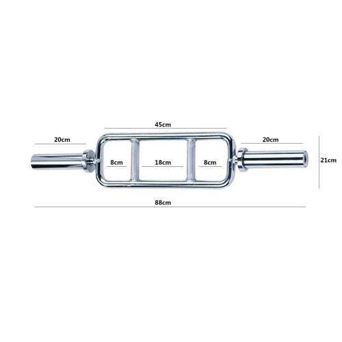 Olympic 2 Inch Triceps Bar - Chrome Finish 2