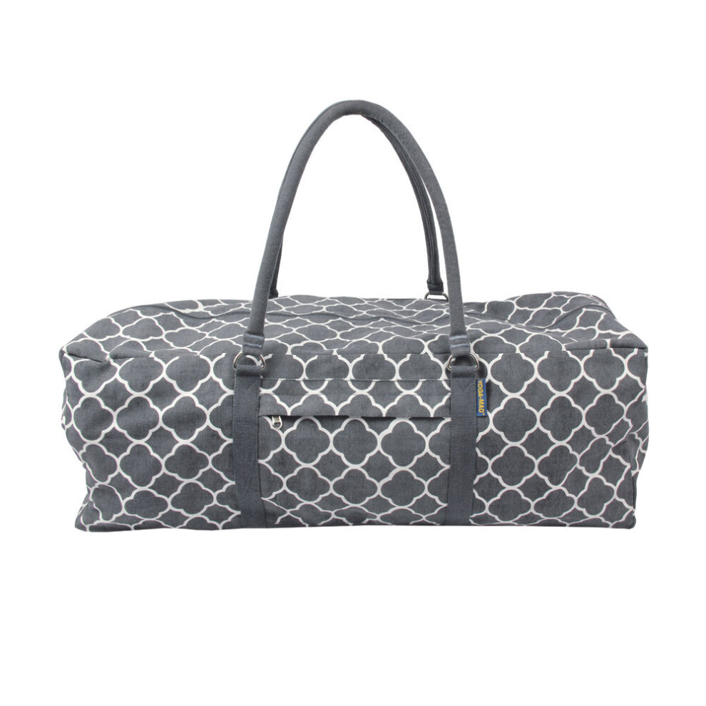 Fitness Mad Kit Bag in Floral Gray - Cotton & Polyester - 62 x 22 x 22cm