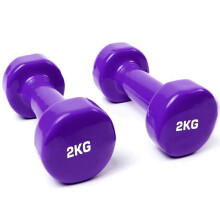 Solid Vinyl Dumbbell Pair 2Kg Purple