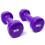 Solid Vinyl Dumbbell Pair 2Kg Purple 1
