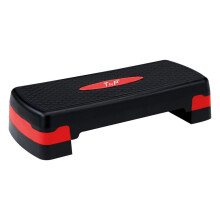 Aerobic Stepper 68V Step - 68 cm Adjustable Height 10/15 cm, Non-Slip, Lightweight 2.5 kg, Black/Red