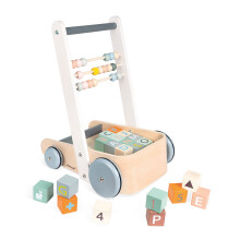 Carrito de empuje Janod Sweet Cocoon con 20 bloques ABC - A partir de 1 a   o - J04408