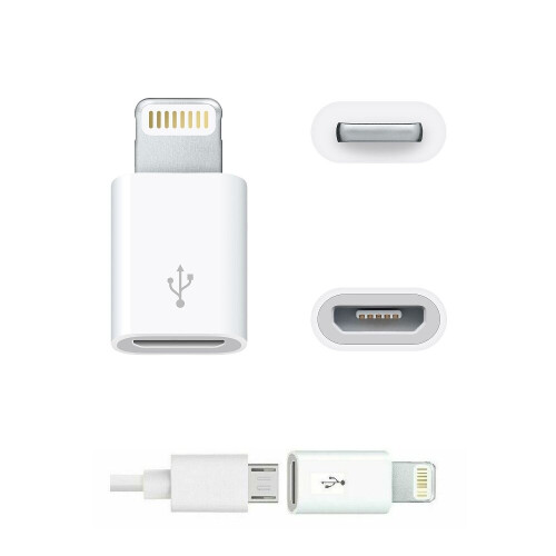 Micro USB to 8 Pin Lightning Adapter For iPhone X 11 12 Pro 6 7 8 iPod