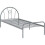 Seconique (Single 3ft-90cm) Nova Metal Bed Frame Silver-Mattress Not Include 2