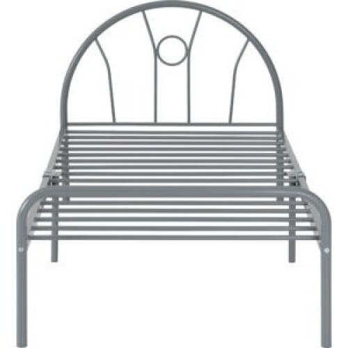 Seconique (Single 3ft-90cm) Nova Metal Bed Frame Silver-Mattress Not Include 2