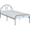 Seconique (Single 3ft-90cm) Nova Metal Bed Frame Silver-Mattress Not Include 1