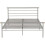 Seconique (Small Double4ft-120cm)Orion Metal Bed Frame Silver-Wooden Headboard/Footboard 4