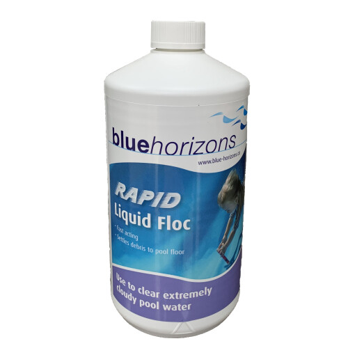 Blue Horizons Rapid Liquid Floc 1 Litre Swimming Pool Pools Cloudy Clear