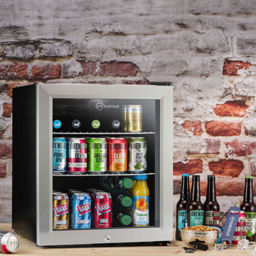 Subcold Subcold Super50 LED Mini Fridge | 50L Drinks Fridge - Stainless Steel 1
