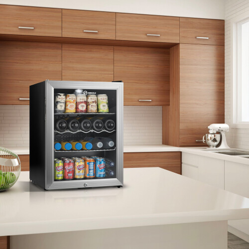 Subcold Subcold Super65 LED Mini Fridge | 65L Drinks Fridge - Silver 1