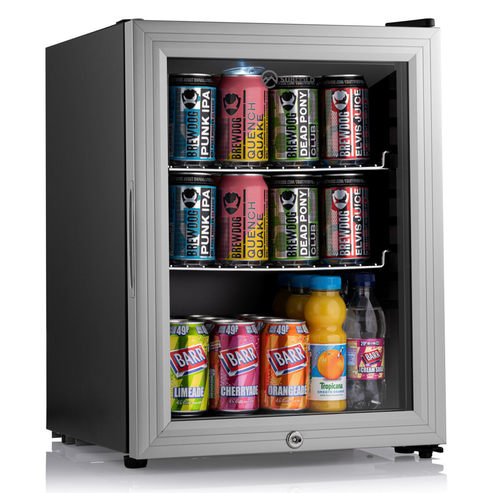 Subcold Beer Fridge 35L | Table-Top Mini Fridge | Super35 LED Silver