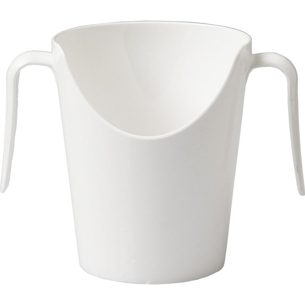 Nuhorizons Healthcare Productsâ® (White, Pack Of 1) Two Handled Nose Cup - Adult Nose Cut Out Cup To Aid Independent Drinking 225Ml.