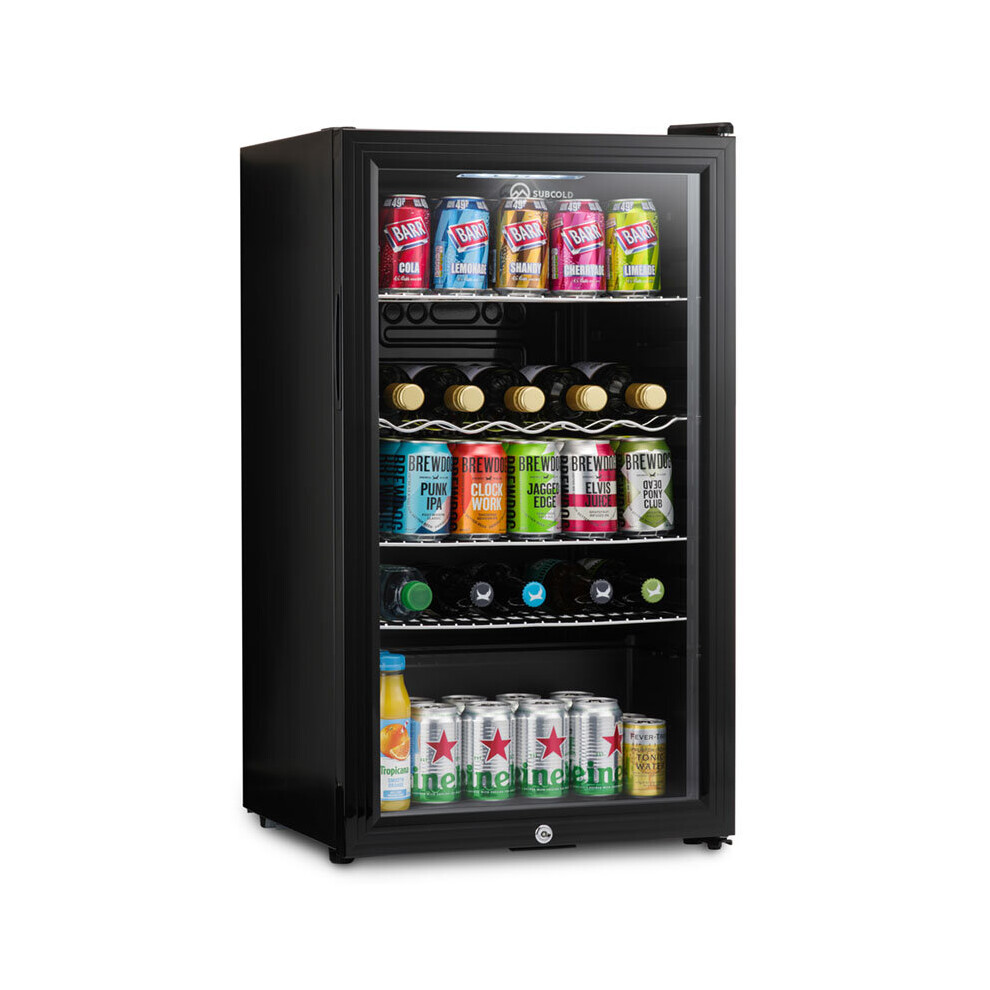 Subcold Super85 LED Undercounter Fridge | 85L Wine Fridge - Black