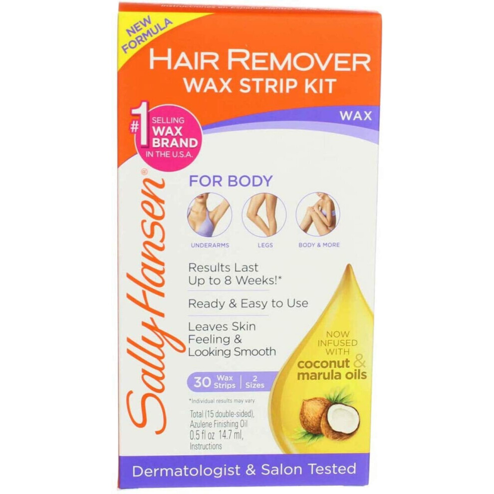 Sally Hansen Hair Remover Wax Strips for Body, Legs, Arms & Bikini,