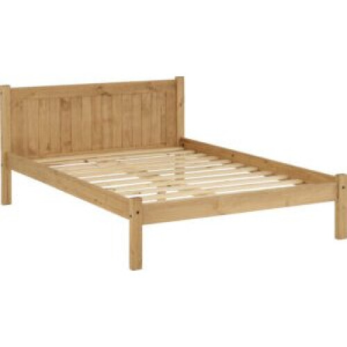 Seconique Maya Small Double 4ft Bed Frame - Distressed Waxed Pine, Flat Pack, Mattress Not Included, Assembly Required 1