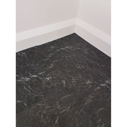 Floor tiles self adhesive vinyl flooring kitchen bathroom black marble effect 1