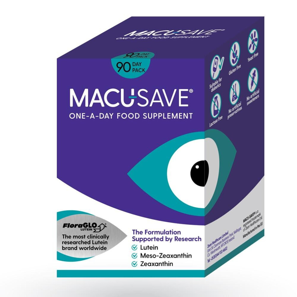 Macu-save one-a-day food supplement 90 capsules