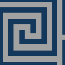 (4009 Navy Blue Silver) Debona Athena Metallic Glitter Crystal Greek Key Geometric Embossed Wallpaper