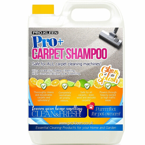 Pro-Kleen (5L, Citrus Splash) ProKleen Pro+ Carpet Shampoo Pet Odour Remover