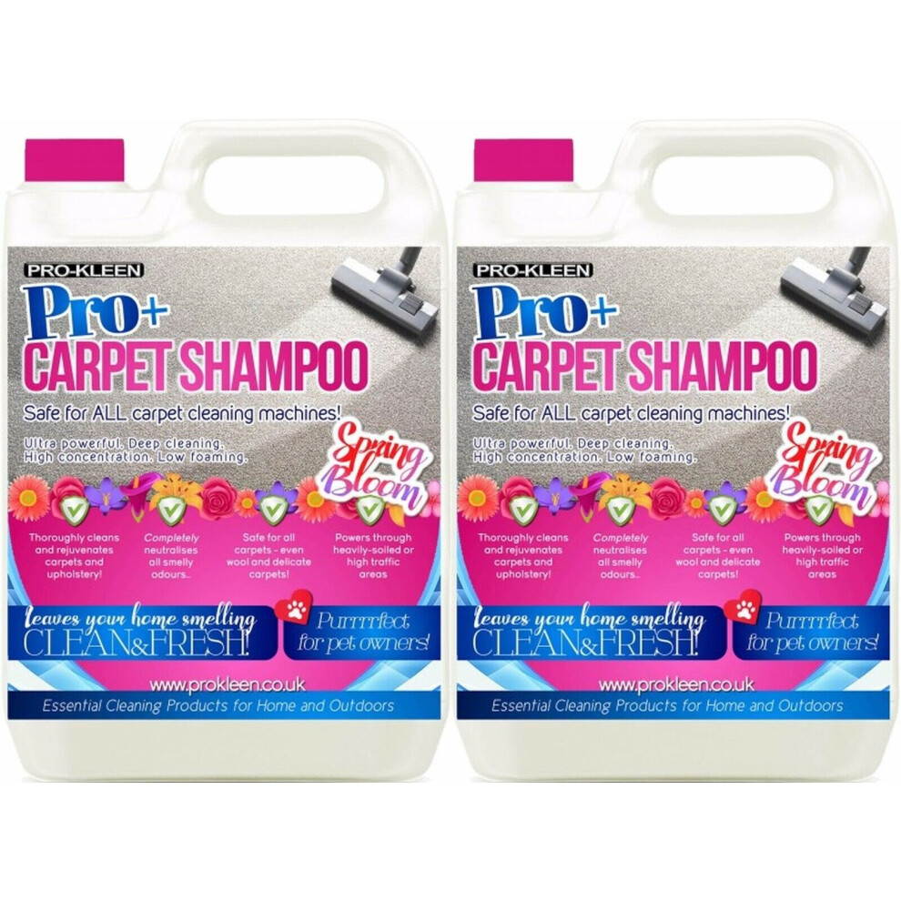 Pro-Kleen (10L, Spring Bloom) Pro+ Carpet Shampoo Pet Odour Remover