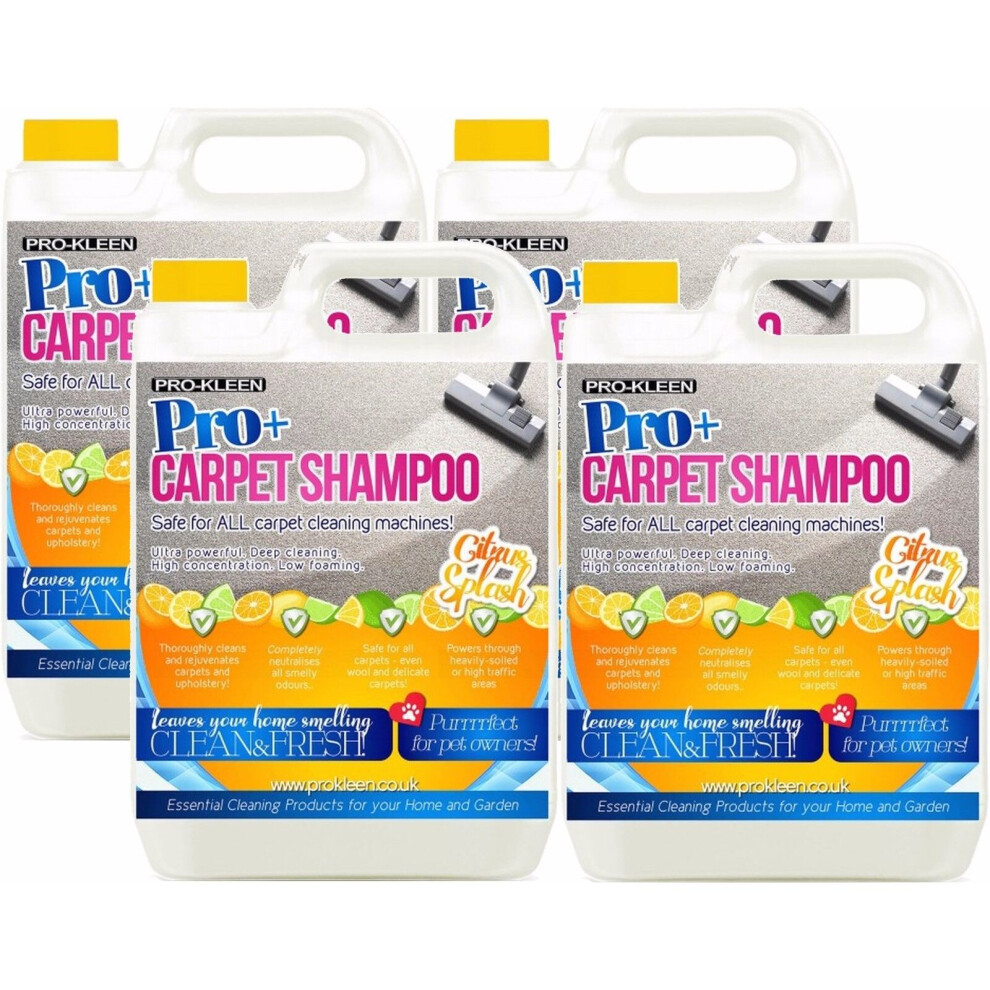 Pro-Kleen (20L, Citrus Splash) Pro+ Carpet Shampoo Pet Odour Remover