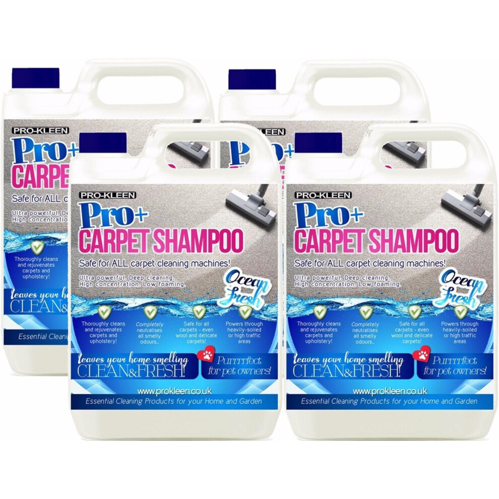 Pro-Kleen (20L, Ocean Fresh) Pro+ Carpet Shampoo Pet Odour Remover