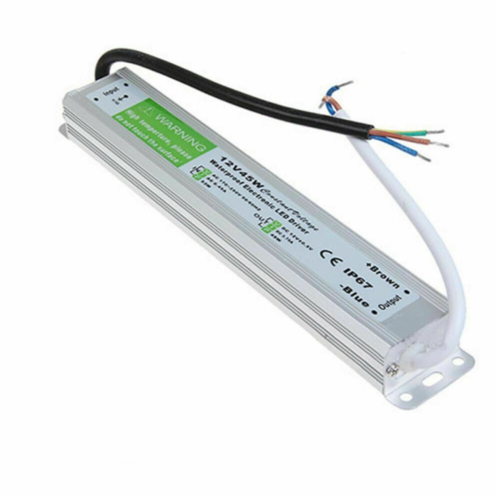 ( IP67 Waterproof LED Transformer Driver Power Supply 45W) LED Driver Power Supply AC 110V-260V to DC 12V