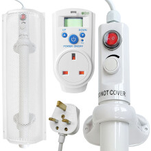 (TH02, 70cm 90 Watt, Digital Thermostat + 2.3ft Guard) Low Energy Tube Heaters with Adjustable Temperature Control | Optional Guards & Thermostats