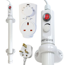 (TH01, 50cm 55 Watt, Analogue Thermostat) Low Energy Tube Heaters with Adjustable Temperature Control | Optional Guards & Thermostats
