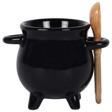 Egg Cup/Egg Holder - Witches/Witchcraft Cauldron - Broom Spoon
