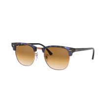 Ray-Ban Clubmaster RB3016 125651 Spotted Brown-Blue/Clear Gradient Brown Sunglasses
