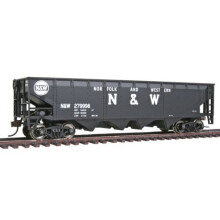 Walthers Trainline 40 'Offset Quad Hopper med metallhjul redo att kra N&W