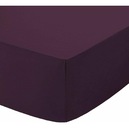 (Plum , Double) Fitted Sheet Extra Deep 25cm 100% Polycotton