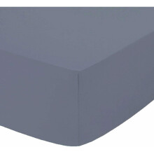 (Grey, 4 FT Small double ) Fitted Sheet Extra Deep 25cm 100% Polycotton