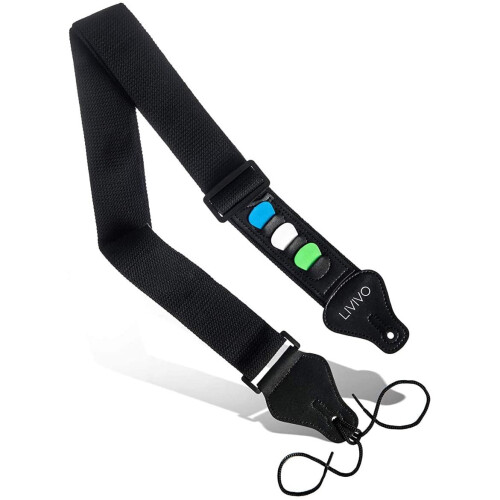 LIVIVO Adjustable Guitar Strap with Leather Ends