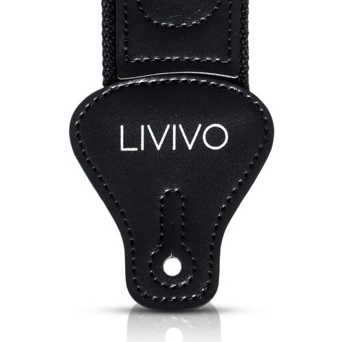 LIVIVO Adjustable Guitar Strap with Leather Ends 2