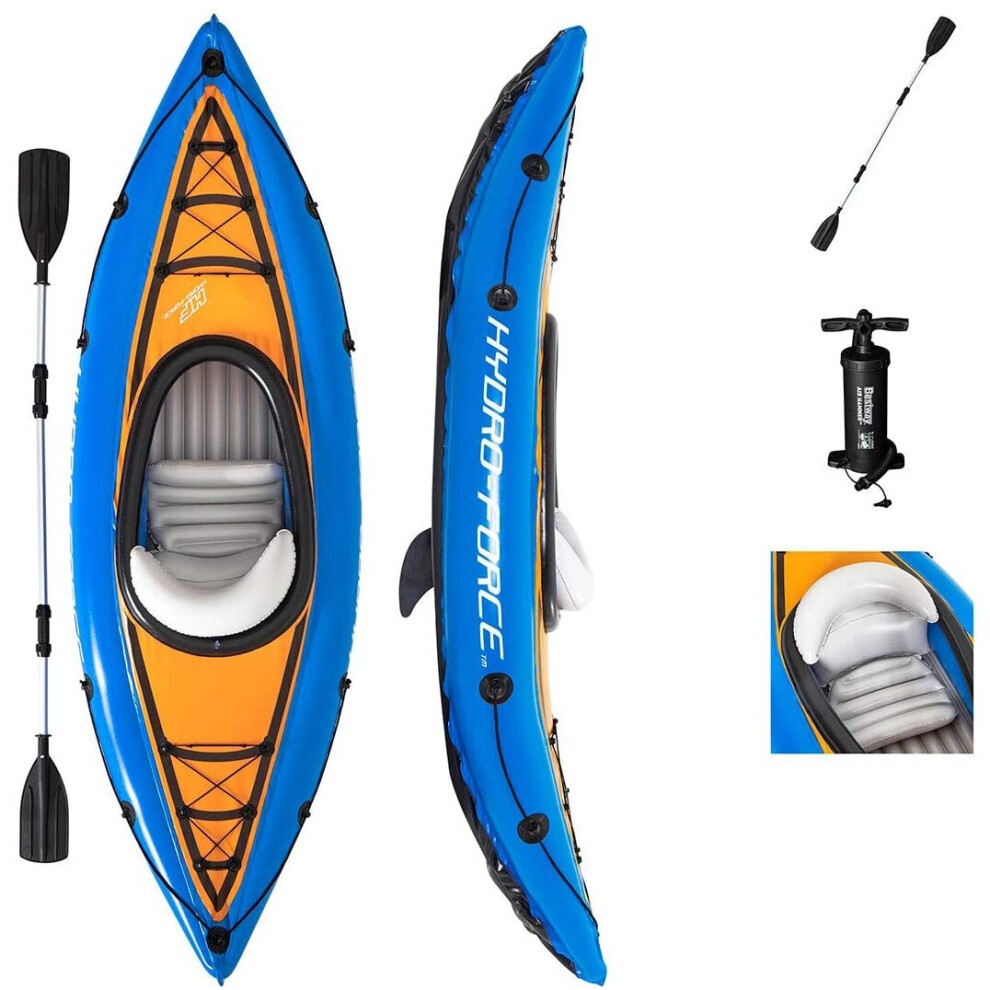 Bestway 9ft Hydro-Force 1 Person Inflatable Kayak with Oars and Pump