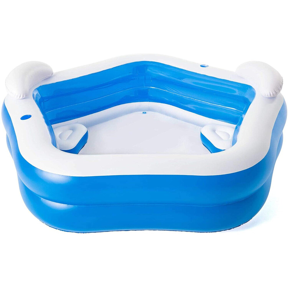 7ft Bestway Family Fun Inflatable Pool with 2 Seats Headrests and Cup Holders