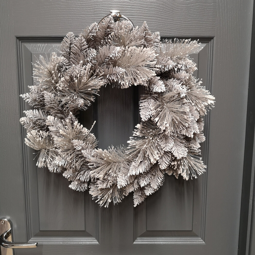 Premier Christmas 50Cm Snow Fir Wreath Grey