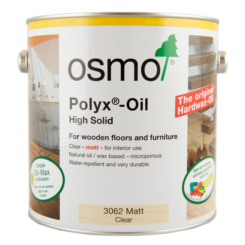 Osmo 3062C Polyx Hard wax Oil - Clear Matt  750ml