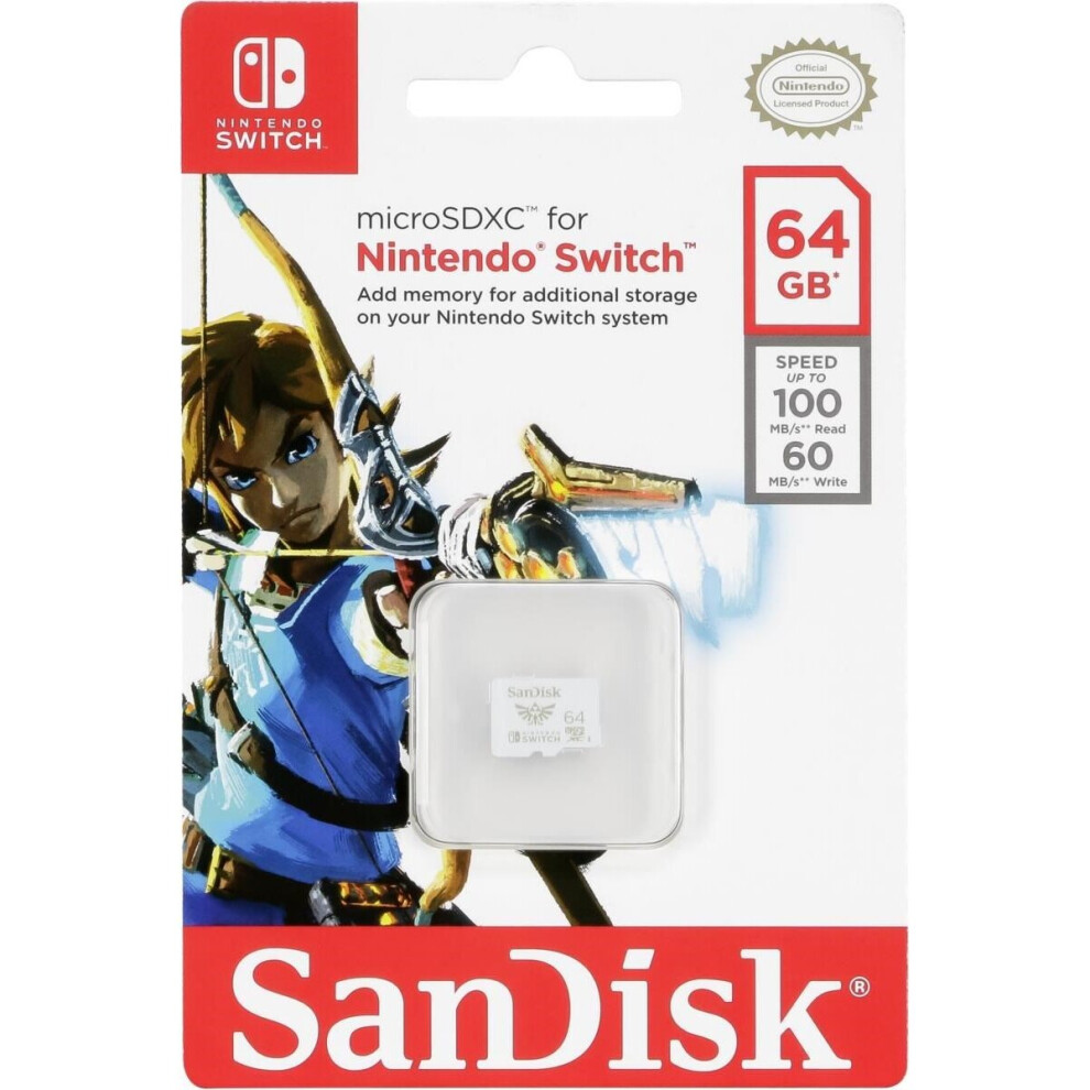 SanDisk 64GB microSDXC card for Nintendo Switch U3