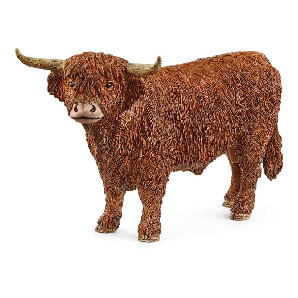 Schleich Farm World Highland Bull Toy Figure 3 To 8 Years 13919 13919 Brown